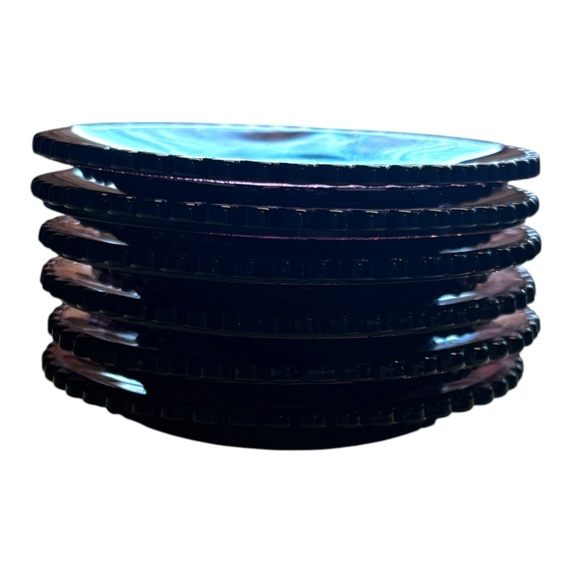 The Lord's Last Supper Pairpoint purple Cut-Glass Cup Plate butter pats - Picture 5 of 5